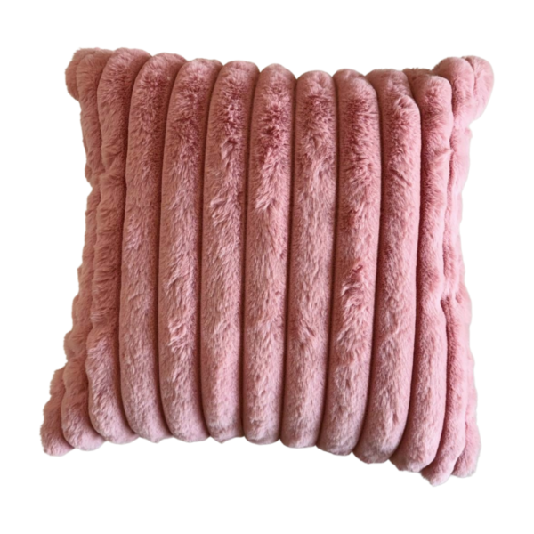 Pink Faux Fur Cushion