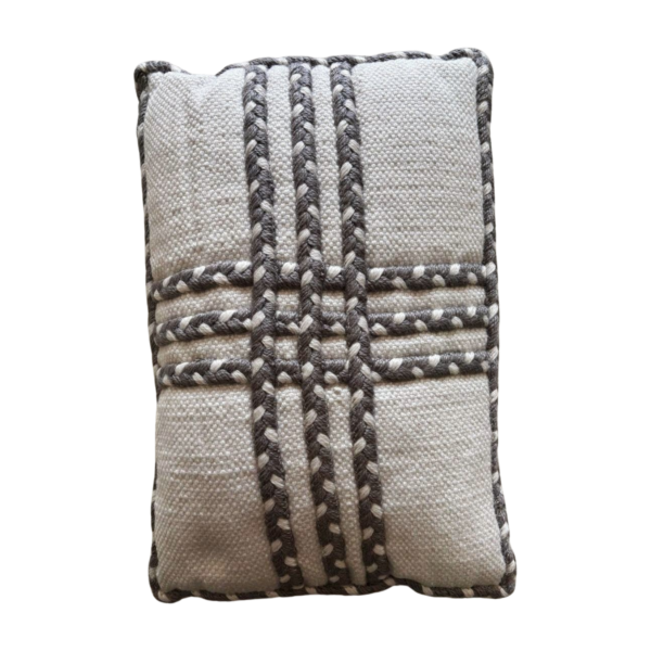 Handwoven Geometric Cushion (Set of 2 ) – 18x12 Inch