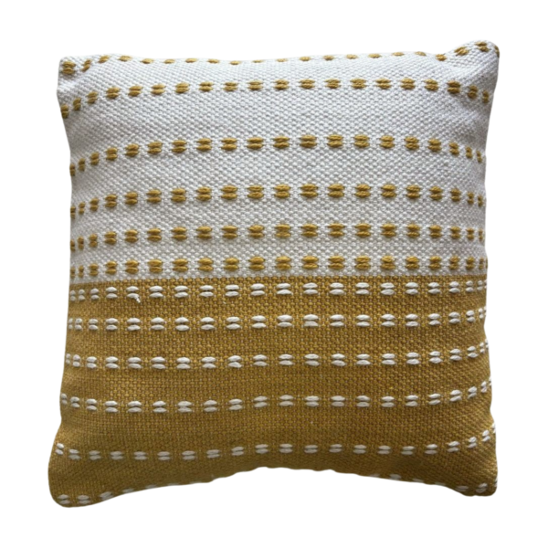 Handwoven Mustard & White Striped